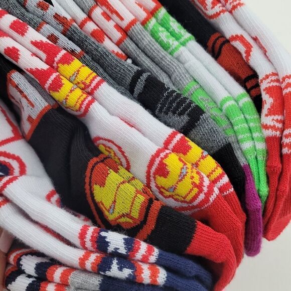 MARVEL Avengers boys 2-4T socks set of 10 pairs - Picture 4 of 7